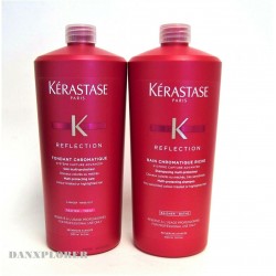 WITH PUMPS KERASTASE BAIN CHROMATIQUE RICHE AND FONDANT CHROMATIQUE 1000ml DUO!