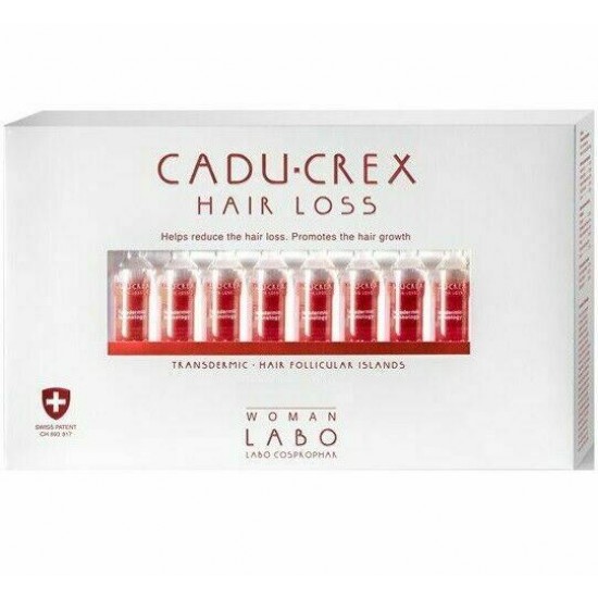 Cadu-Crex Reduces Hair Loss Promotes Hair Growth For Women In 20 or 40 Vials