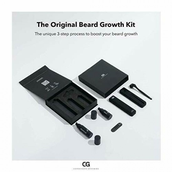 Beard Growth Kit - The Original Beard Growth Kit for Men with Derma Beard Rolle