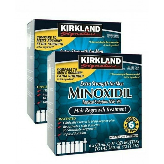 1/2/3/4 6 12/24/36 Months Kirkland Signature Minoxidil 5% Hair Regrowth Solution