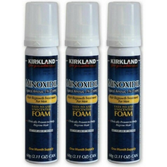 Kirkland Signature Minoxidil 5% Foam Hair Loss Regrowth Treatment Free Shipping