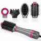 Hair Dryer Brush Set,  4 in 1 Blowout Brush, Negative Ion Detachable Silver