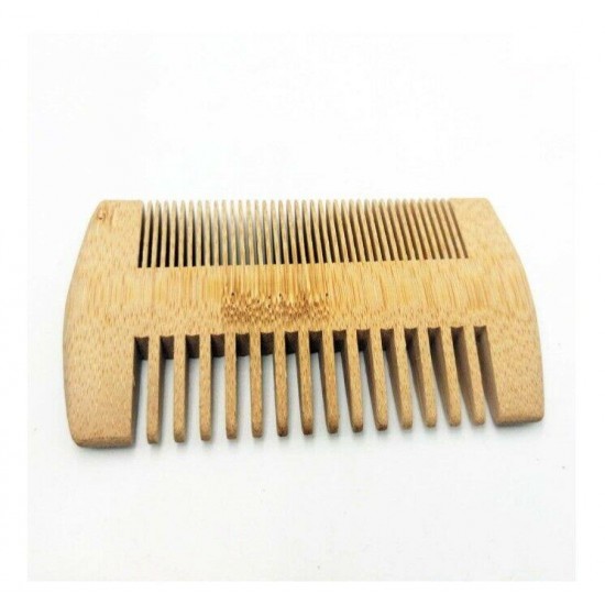 Customized LOGO Fine & Coarse Tooth Dual Sided Bamboo Combs Hair Beard Comb