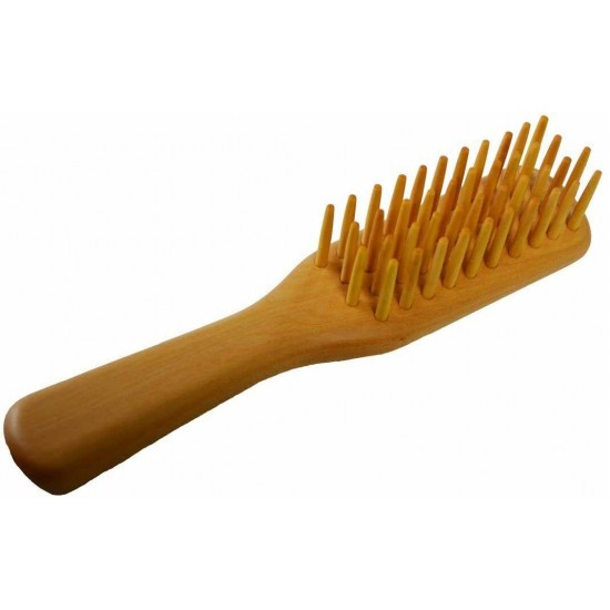 Japanese Satsuma Tsuge Boxwood Hair Brush (4 Rows) F/S from Japan