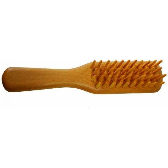 Japanese Satsuma Tsuge Boxwood Hair Brush (4 Rows) F/S from Japan