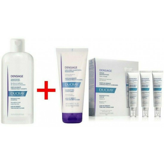 Ducray Densiage PACK Redensifying Shampoo +Conditioner +Serum care hair density