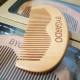 Customize Logo-Peach Wood Beard Wood Comb for Men&Women Barber Shop Retail Case