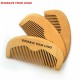 Customize Logo-Peach Wood Beard Wood Comb for Men&Women Barber Shop Retail Case