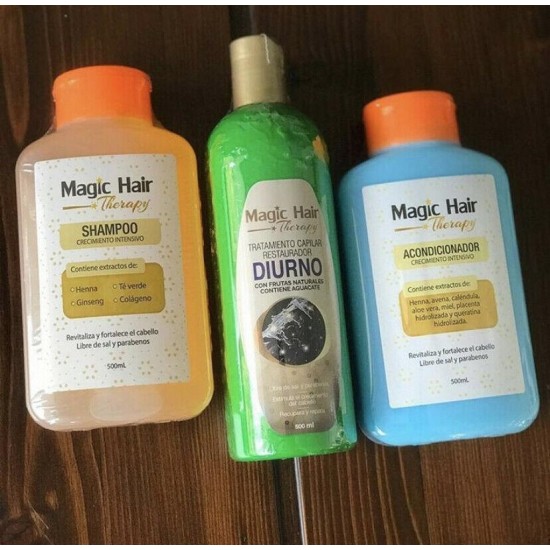 Magic Hair Therapy Intense Growth Shampoo, Conditioner & Day treatment Combo.