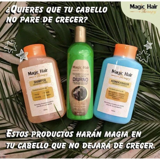 Magic Hair Therapy Intense Growth Shampoo, Conditioner & Day treatment Combo.