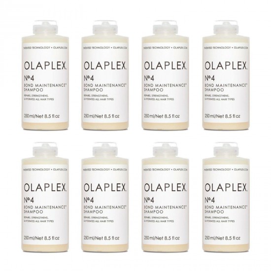 Olaplex No.4 Bond Maintenance Shampoo 8 Pack 8.5oz Bottles (68 Oz/ 2000ml Total)