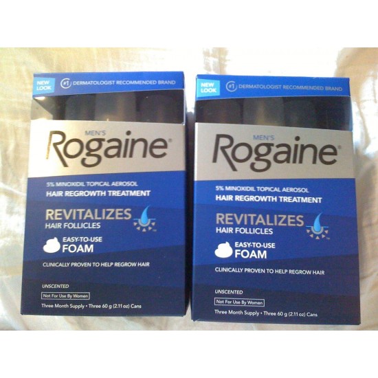 Men's ROGAINE Hair Regrowth Unscented Foam - 6 months supply