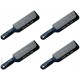 William Marvy #904 Flat Top Combs - FOUR PACK! - Black Flattop Handle Combs NEW