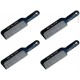 William Marvy #904 Flat Top Combs - FOUR PACK! - Black Flattop Handle Combs NEW