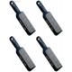 William Marvy #904 Flat Top Combs - FOUR PACK! - Black Flattop Handle Combs NEW