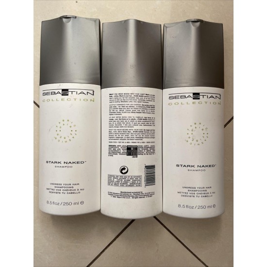 Sebastian Stark Naked Shampoo - 8.5 oz Each. Set Of 3. See Description