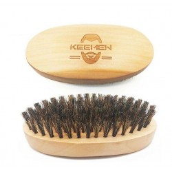 Customize Logo-Boar Bristle Beard Brush Wood Brush Wooden Facial Cleaning Brush