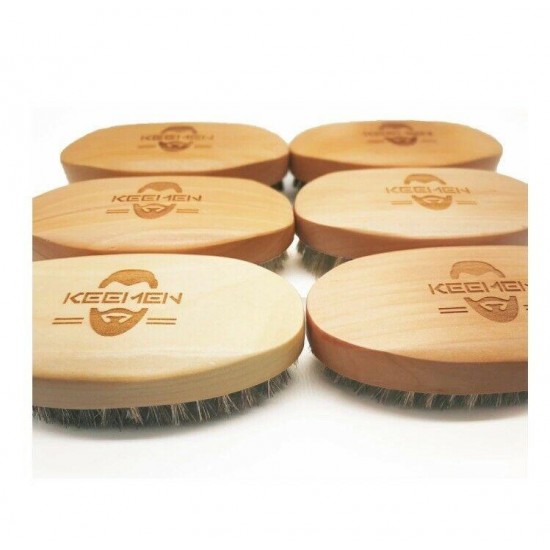 Customize Logo-Boar Bristle Beard Brush Wood Brush Wooden Facial Cleaning Brush