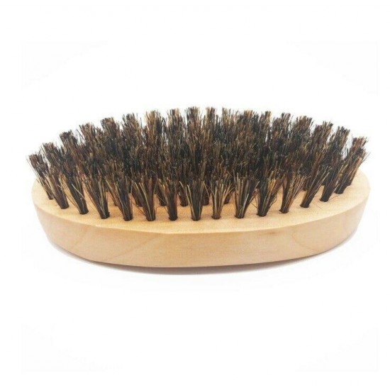 Customize Logo-Boar Bristle Beard Brush Wood Brush Wooden Facial Cleaning Brush