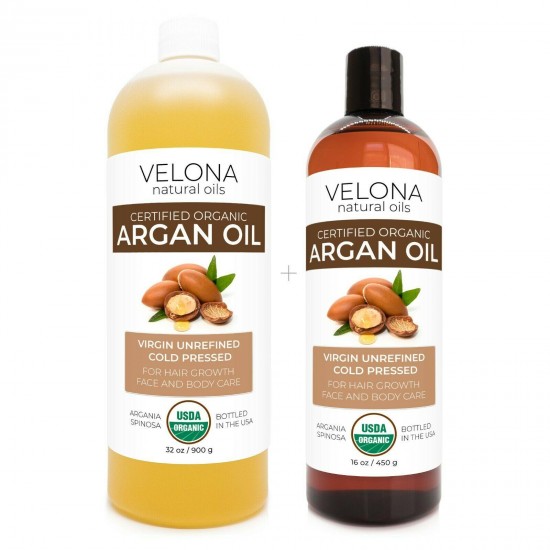 Velona USDA Certified Organic Argan Oil 2 oz - 7 lb | Moroccan Unrefined