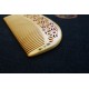 Japanese hair comb Tsuge Boxwood Hemp Seeds design handmade with Camellia Oil