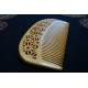 Japanese hair comb Tsuge Boxwood Hemp Seeds design handmade with Camellia Oil