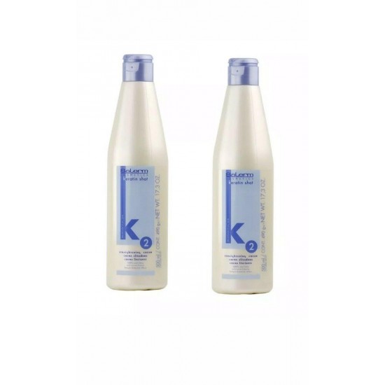 SALERM KERATIN SHOT STRAIGHTENING CREAM K2 500ML Original Pack 2pcs