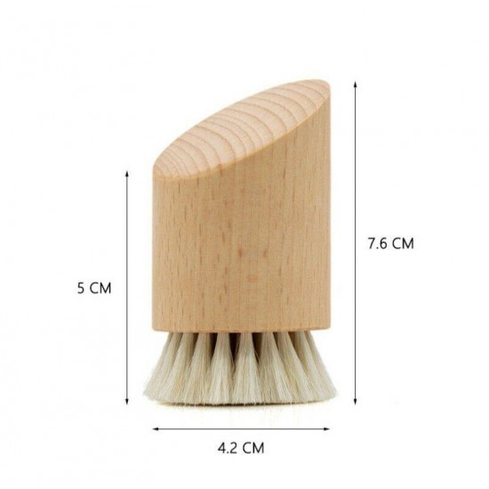 Customize Logo-Beech Wood Handle Woolen Bristle Brush Face Brush Makeup Tool