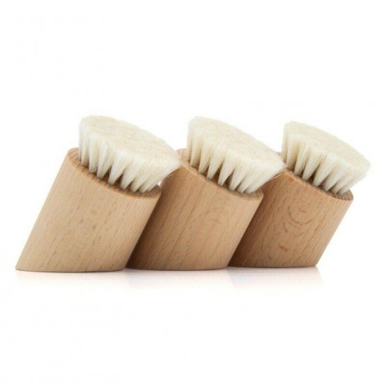 Customize Logo-Beech Wood Handle Woolen Bristle Brush Face Brush Makeup Tool