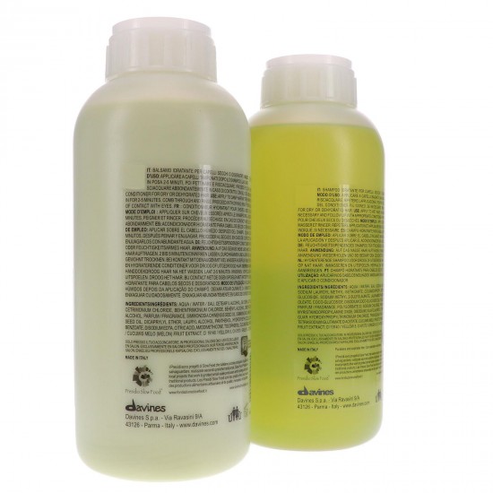 Davines MOMO Moisturizing Shampoo 33.8 oz & MOMO Moisturizing Conditioner 33.8