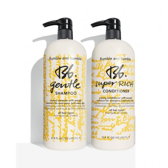 Bumble and Bumble Gentle Shampoo & Super Rich Conditioner - 33.8 Oz. DUO (Liter)