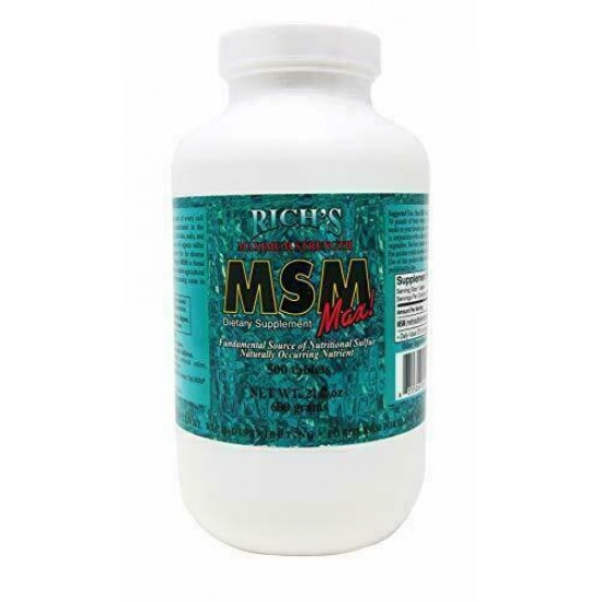 Rich's Maximum Strength MSM Max (500 Ct) net wt. 21.2oz, 1200mg 500 Count