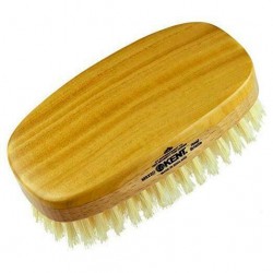 Finest Men's Military Style Hair Brush - Satin and Beechwood Travel Size MS23D