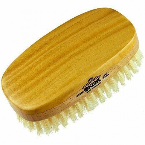 Finest Men's Military Style Hair Brush - Satin and Beechwood Travel Size MS23D