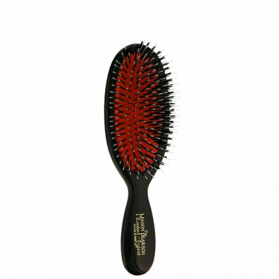 Mason Pearson BN1 Large Size Popular Bristle & Nylon Hairbrush Dark Ruby - New