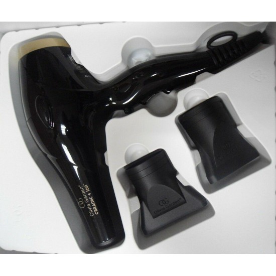 Olivia Garden Ceramic Ion Professional Hair Dryer + 2 Free Thermal Brushes Deal