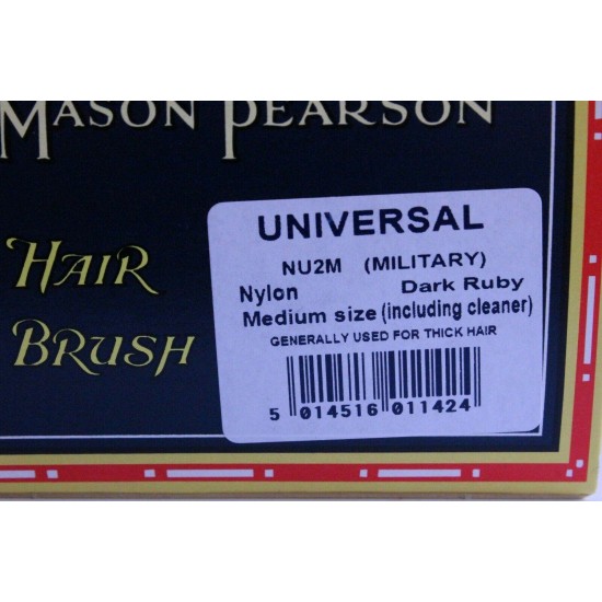 Mason Pearson NU2M Nylon Universal Military Hairbrush - Medium Size