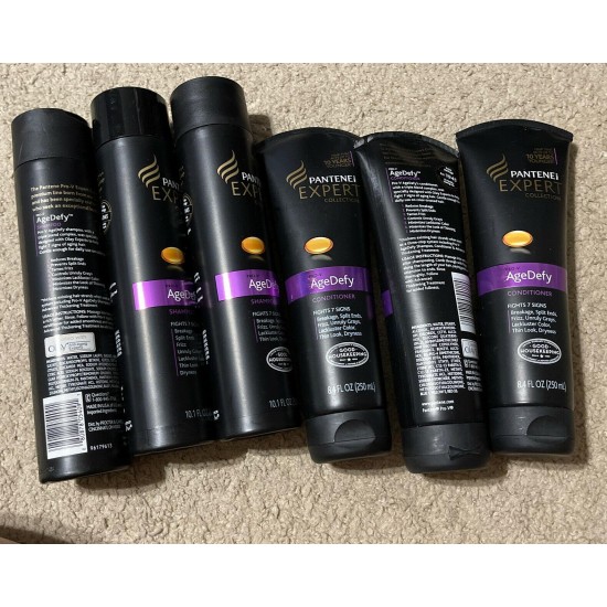 6 Pantene Expert PRO-V Age Defy 3 Shampoo 10.1 Fl Oz 3  Conditioner 8.4 Fl Oz