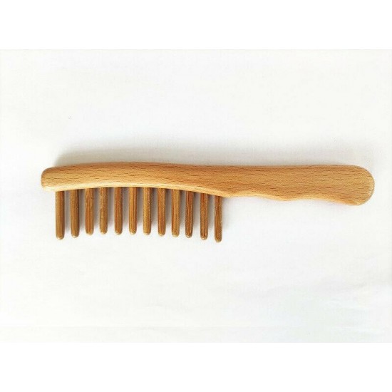 Customize Logo-Beech Wood Combs Wide Tooth Hair Comb Beard Care Comb Brush