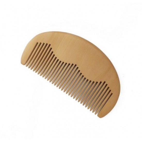 Custom LOGO-Peach Wood Beard Style Beard Care Comb Wooden Comb Pocket Comb