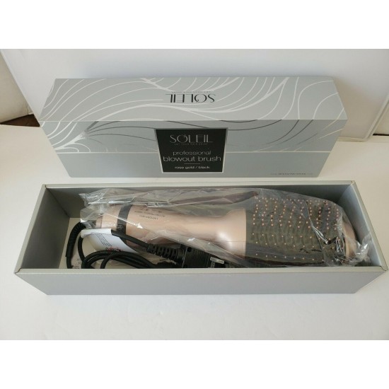 Soleil Professional Blowout Hair Dryer Brush Rose Gold Tourmaline Technology