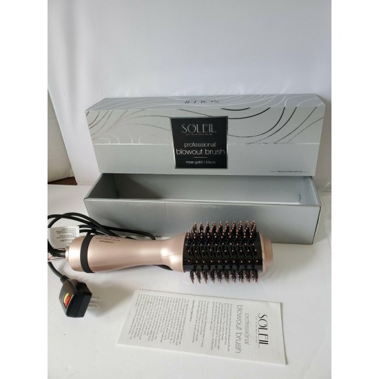 Soleil Professional Blowout Hair Dryer Brush Rose Gold Tourmaline Technology