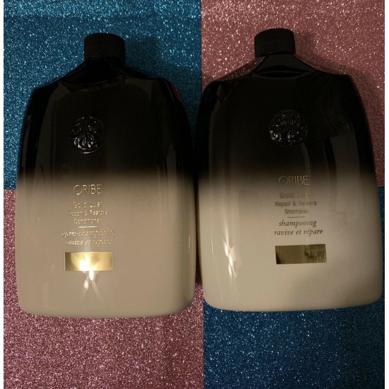 Oribe Gold Lust Repair & Restore Shampoo and Conditioner 33.8oz/ 1L.NEW W/O BOX