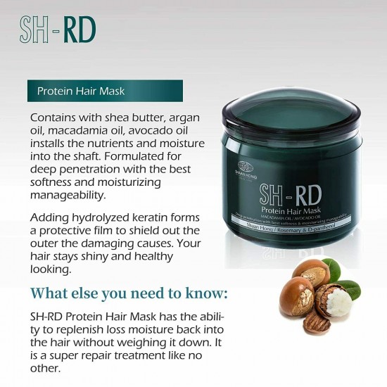 SH-RD Protein Hair Mask Cream MACADAMIA OIL AVOCADO OIL ARGAN OIL 13.53 Oz (400m