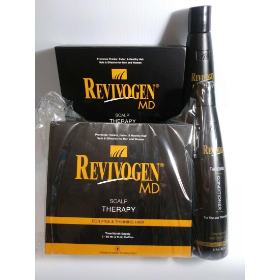 Revivogen MD Scalp Therapy Six Month Supply Set Fine & Thinning With Conditioner