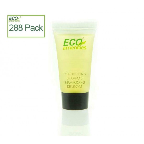 ECO AMENITIES Travel Size 0.75oz Hotel Shampoo and Conditioner Bulk, Clear,...