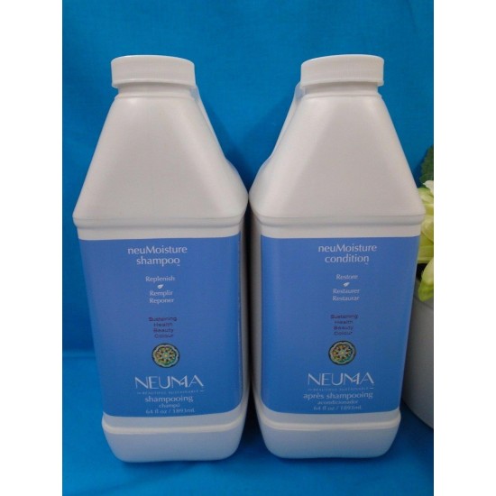 NEUMA ORGANIC MOISTURE SHAMPOO & CONDITIONER DUO SET ~ 64oz~Comes With Pumps!