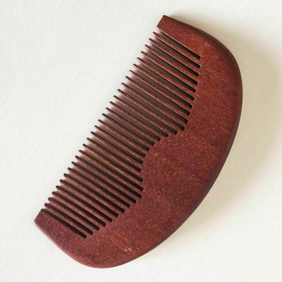 Cutomize Logo-Red Wood Beard Fine Tooth Beard Care Combs Wooden Comb