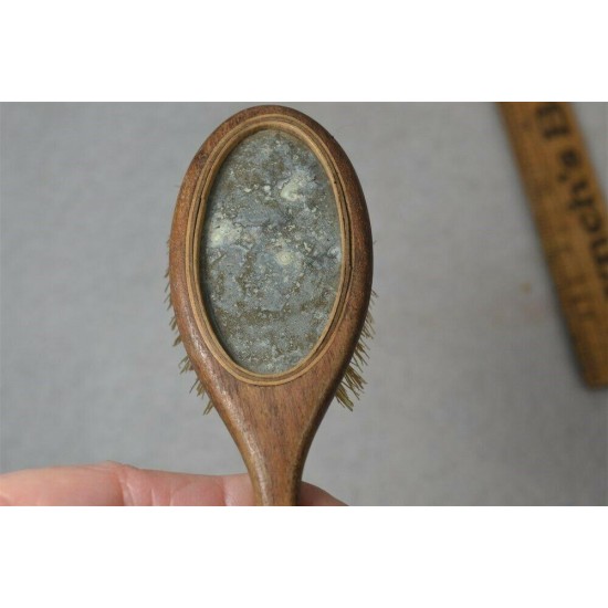 old early period mirror bristle brush Shaker Community original rare 19th 1800