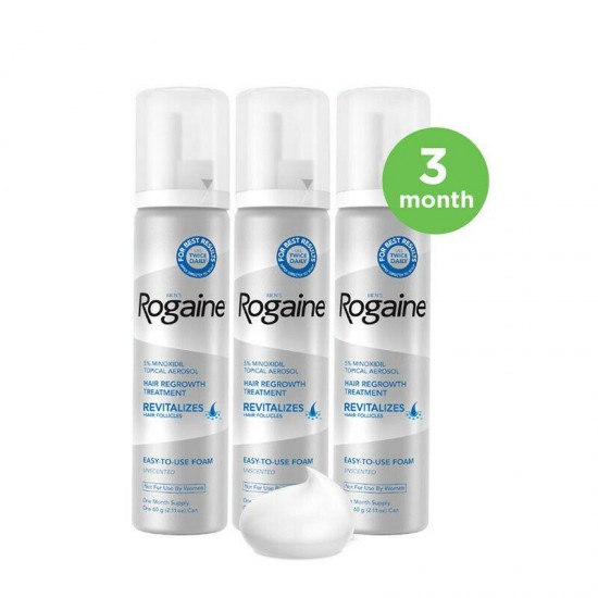 Rogaine Foam Hair Loss & Regrowth Treatment 5% Minoxidil - Multi Month Supply